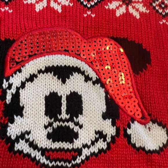 NWT Disney Mickey and Minnie Christmas Holiday hat and sweater set. Size 4T - Picture 4 of 10
